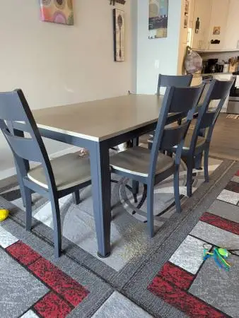Beautiful graphite and grey dining set