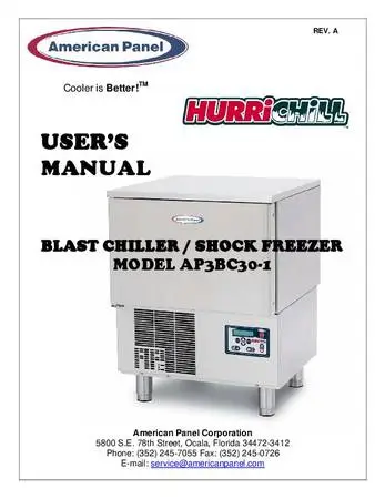 American Panel HurriChill Undercounter Blast Chiller Shock Freezer