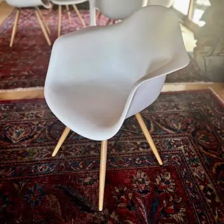 4 Mid-Century Modern Eames Style Arm Chairs
