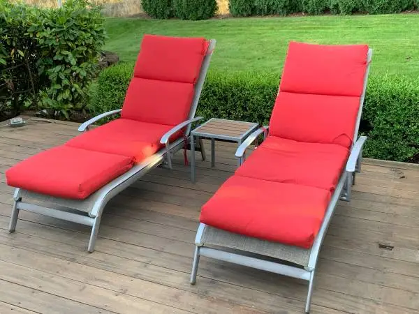 Two Sunbrella Chaise Lounge Cushions Only (chairs not included)