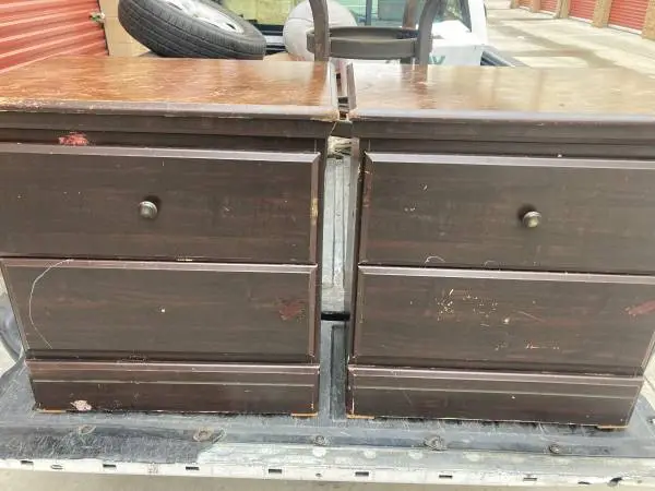 Night stands/End Tables,two drawer,ez open,blk,help deliver
