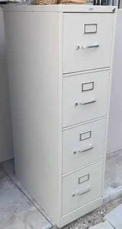 HON,4-Drawer,Letter-Size File Cabinet,Putty,File Hanger Rails,Extra Dp