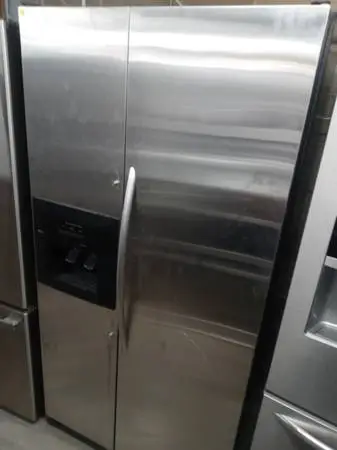 ★KitchenAid stainless steel side by side refrigerator (missing handle)