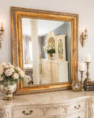 Beautiful Ornate Beveled Wall Mirror!