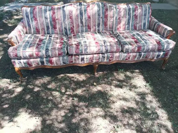 Vintage French Provincial Sofa – Elegant Statement Piece delivery available