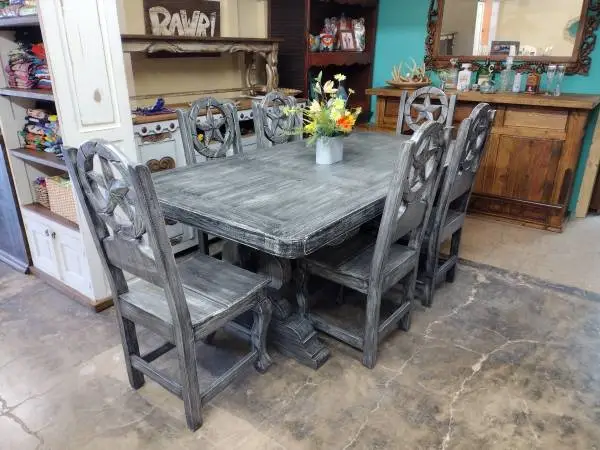 Reclaimed Rustic 7 pieces Dining Table Set BIG CLEARANCE