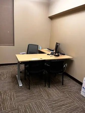 L-Unit Sit Stand Electric Desks (6x6) Maple tops