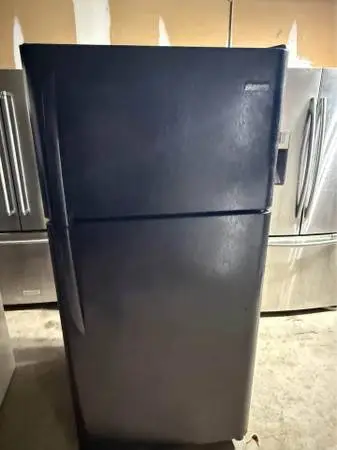 CLEAN BLACK GARAGE REFRIGERATOR