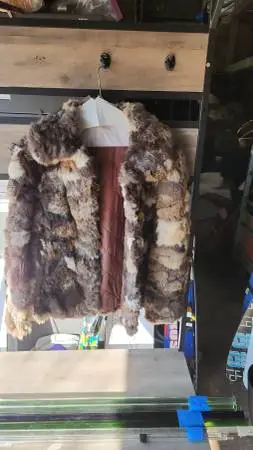 Vintage Womens Large Rabbit Fur Coat
