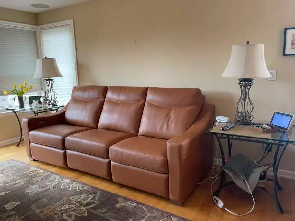 La-Z-Boy leather reclining sofa