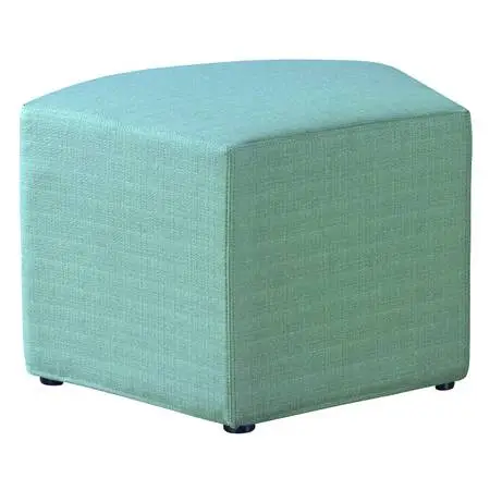 *3 New in box Teal fabric Mini Quad Shaped Ottomans Side Tables