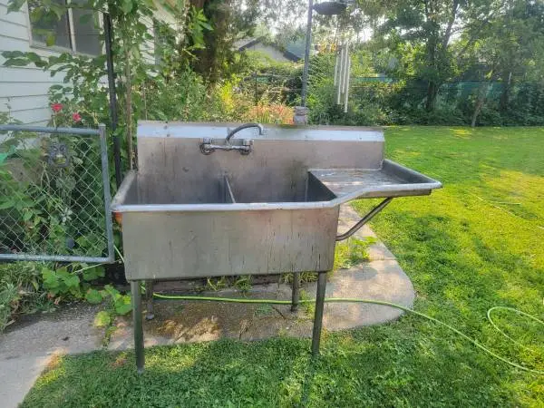 2 Bay Steel Shop Sink