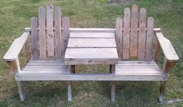 Homemade Double Adirondack Chair with Table