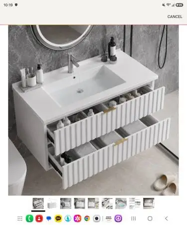 Brand new in the box 30 Inch Bathroom Vanity with Ceramic Sink, Floating Vanity,