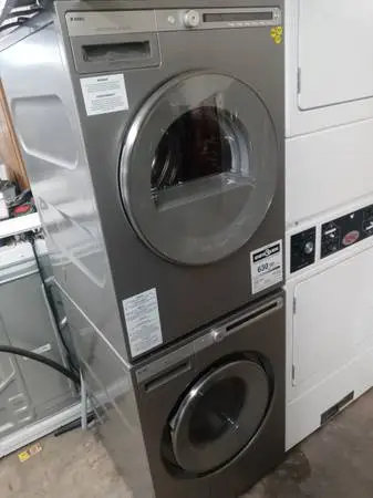 ★Asko 24 gray stackable front load washer and dryer set