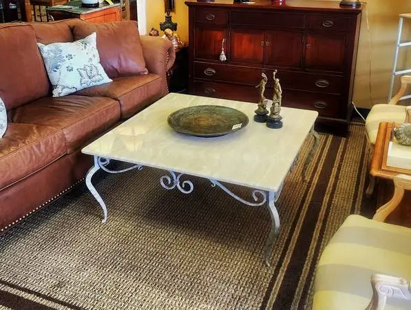 Travertine Coffee Table-40 x 40 x 17.5H-NOW