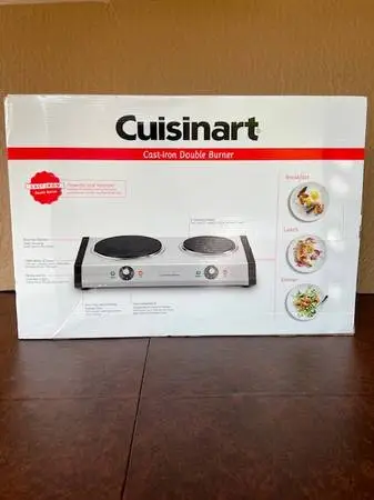 Brand new cast-iron double burner