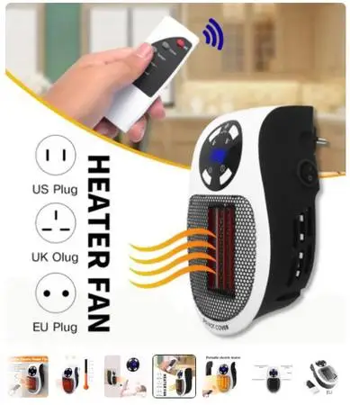 Two Brand New Portable Space Electric Heater, Faster Room Heating