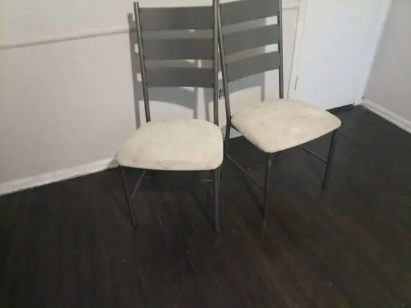 Pair of Amisco Tori metal dining chairs delivery available