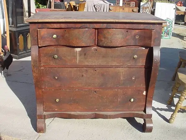 vintage 5 drawer dresser needs work