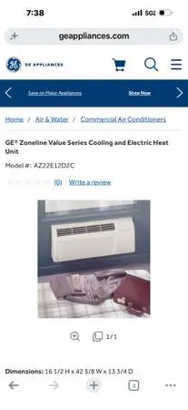GE Zoneline Air Conditioner