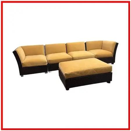 New Orlando Diaz-azcuy For Mcguire Cambay Sectional + Ottoman