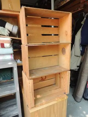 3 wooden crates
