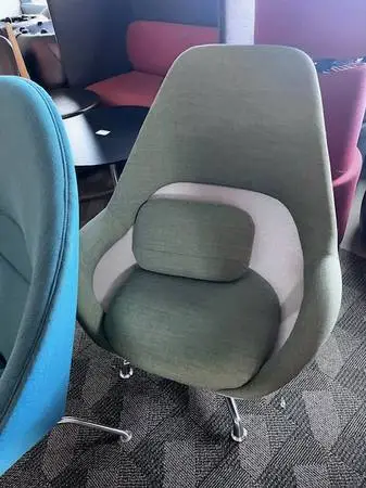 Steelcase Coalesse Single Lounges--PAIR (light greeen)