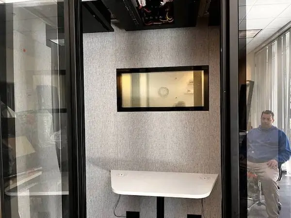 Double Phone Booths-Black-Glass (by FACET)