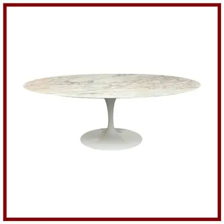 Eero Saarinen For Knoll 50th Anniversary Oval Marble Tulip Dining Tabl