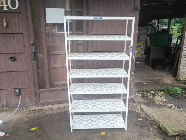 Tall white shelf