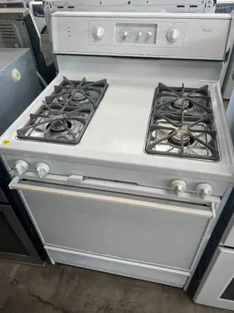 Whirlpool white gas stove