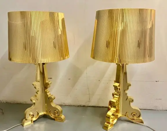 Kartell Lamp Bourgie Made in Italy in Gold like NEW (3)