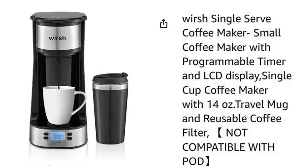 DEAL: Waffle iron & 14 oz. programmable coffee brewer w/mug