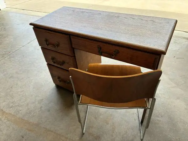 Student Oak Desk & Chair