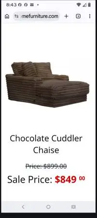 Large fluffy Chase lounging chair