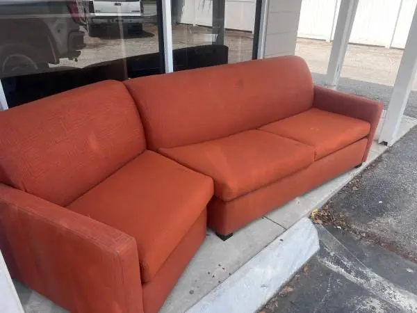 Sectional Sleeper Sofa Burnt Orange