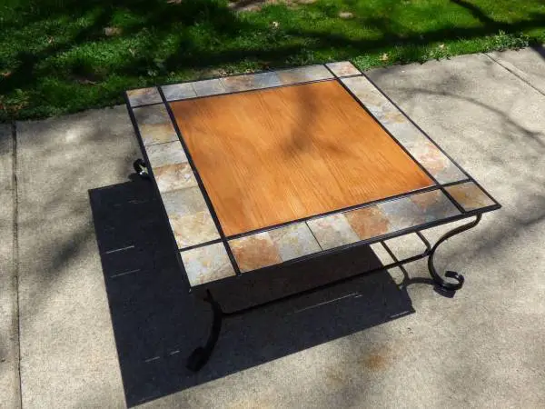 Tile Top and Wood Top Patio Table