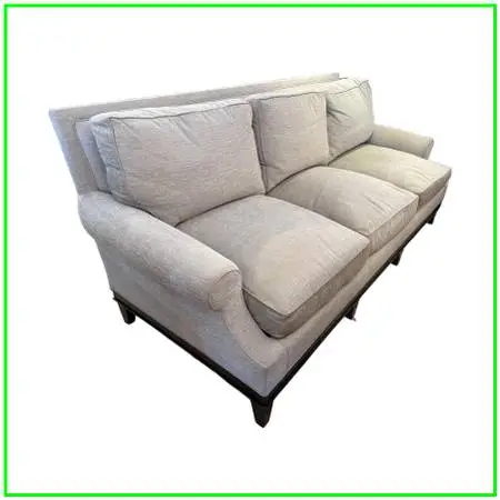 Bench Crafted Bespoke Twill Sofa, Heathered Taupe. Estimated Cost: $14