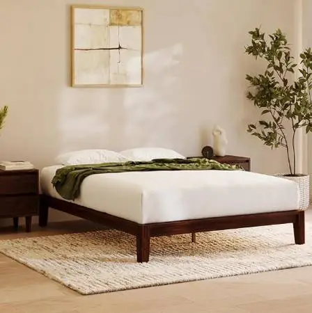 Nectar Bamboo Platform Bed Frame - California King - Walnut Colored