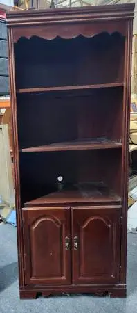 Traditional Style Bookcase with Lower Cabinet