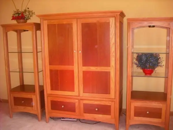 Armoire (cherry and Ash) with 150 pound working TV