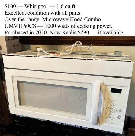 Selling 2 appliances - please see pics