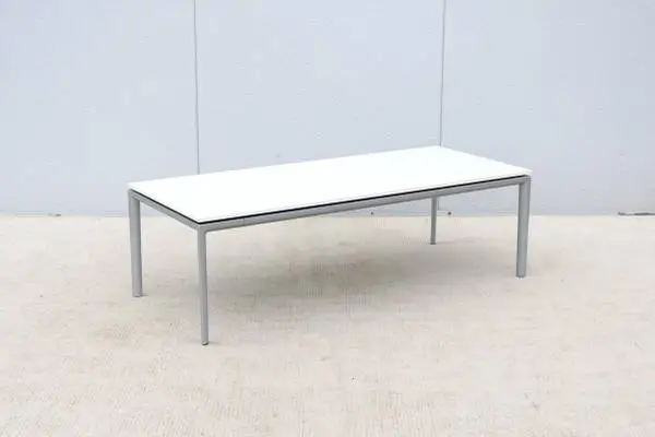 Modern Chris Adamick for Allsteel Parallel White Top Coffee Table