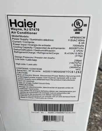 The Haier 3-in-1 Portable Air Conditioner