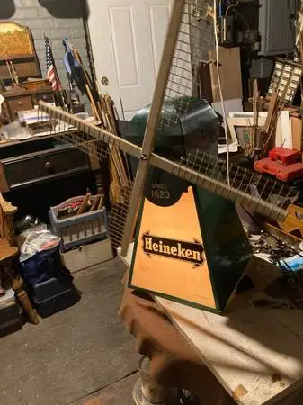 vintage windmill style lamp&fan