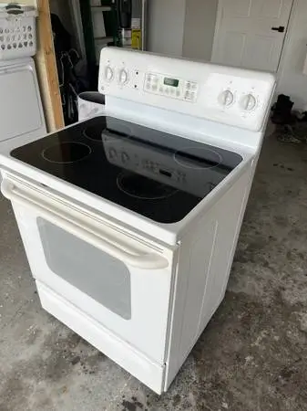 GE glass top oven.