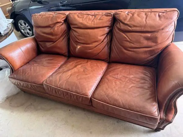 Brown Leather Couch