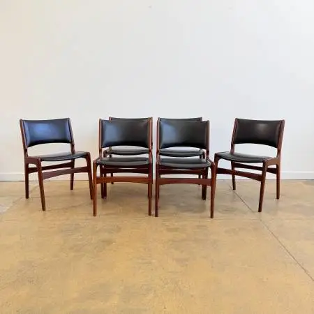 Danish Modern Erik Buch Model 89 Chairs in Teak