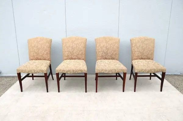 Transitional Andrew Gower for Jasper Portrait Dining Chairs, Set of 4